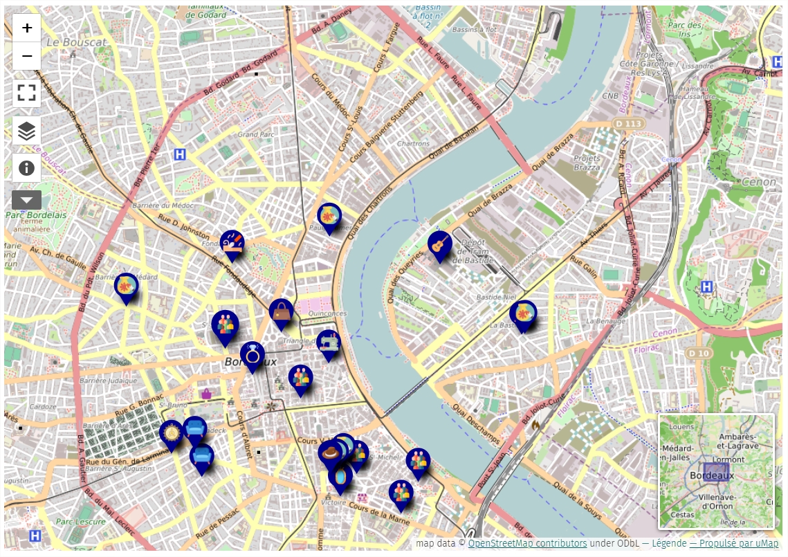 Carte de l'artisanat d'art à Bordeaux Atelier de couture à la Philomathique